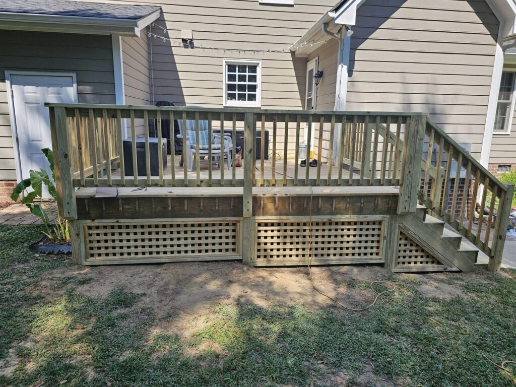 New deck with lattice